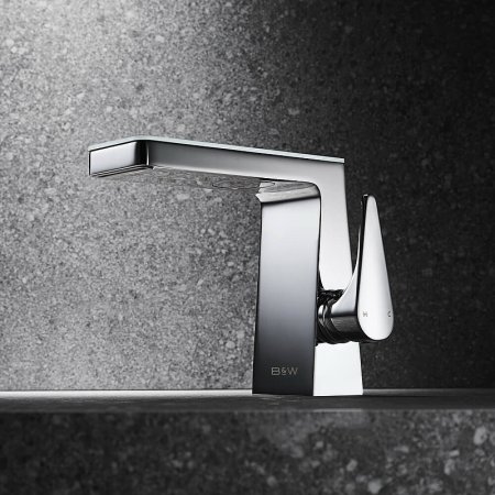 Смеситель для раковины Black&White Universe 7323U Хром Белый матовый 