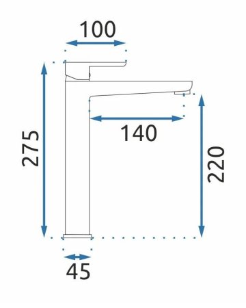 Смеситель для раковины без донного клапана Rea Orix REA-B8467 