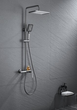 Душевая система Black&White Universe UK5015MG 5015MG Gun Metal 