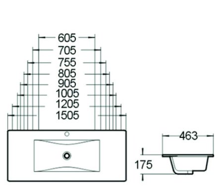 Раковина SantiLine SL-2102(70) белая глянцевая 
