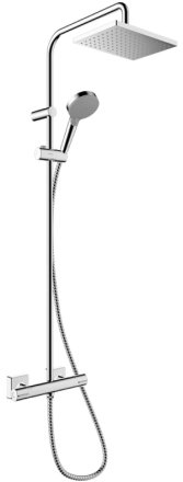 Душевая система Hansgrohe Vernis Shape Showerpipe 230 1jet EcoSmart 26097000 с термостатом Хром 