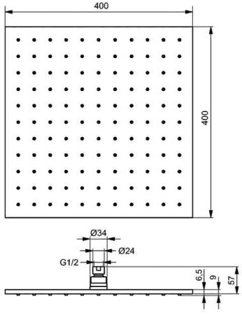 Верхний душ Ideal Standard Ideal Rain Pro B9845AA Хром 