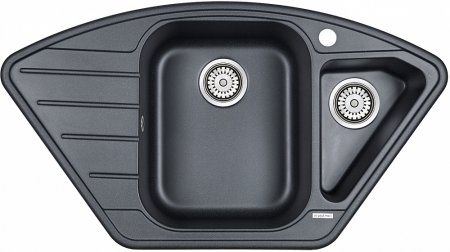 Мойка кухонная Paulmark Wiese PM529050-BLM черный металлик 