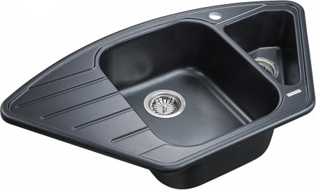 Мойка кухонная Paulmark Wiese PM529050-BLM черный металлик 