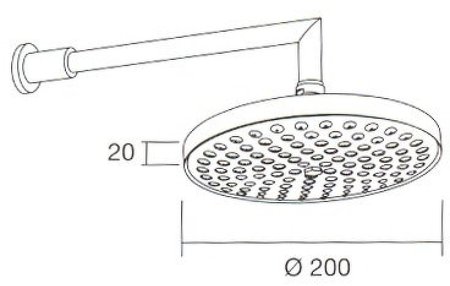 Верхний душ Margaroli 208CR Хром 