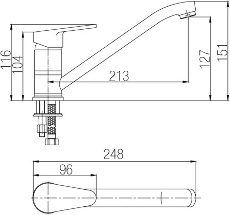 Смеситель для кухонной мойки Paulmark Potsdam Po211092 
