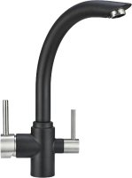 Смеситель Granula GR-2304 для кухонной мойки, черный