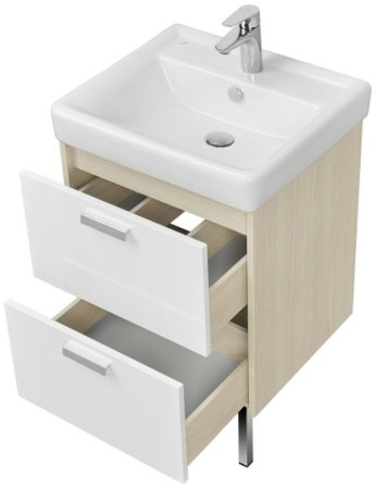 Тумба под раковину Aquaton Йорк 52 1A170501YOAV0 Белая Ясень фабрик 