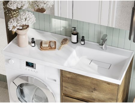 Тумба под раковину Aquaton Лондри 120 1A266901LHDR0 Дуб Рустикальный без фасада 