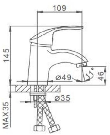 Смеситель для раковины Frap H21 F1021 Хром 