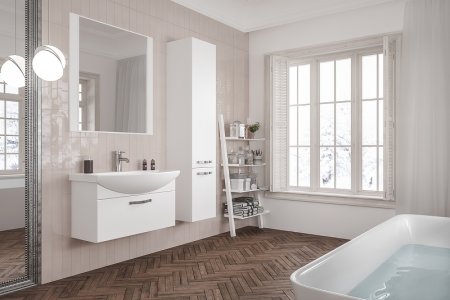 Тумба под раковину Aquaton Ария 80 1A141701AA010 подвесная Белая 