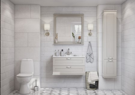 Шкаф пенал Aquaton Леон 31 1A186503LBPS0 подвесной Дуб белый 