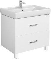 Тумба под раковину Aquaton Америна 76 Н 1A169401AM010 Белая глянцевая