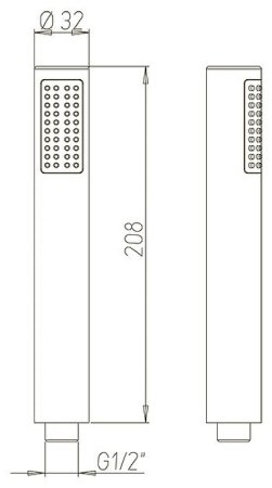 Ручной душ Paini Pixel/Morgana/Pad 81CR155 Хром 