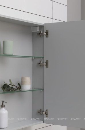 Тумба с раковиной Aquanet Алвита New 60 2 ящика, серый 