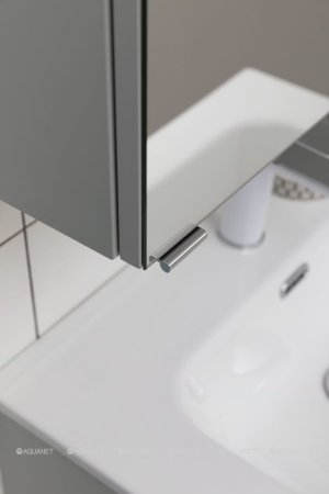 Тумба с раковиной Aquanet Алвита New 60 2 ящика, серый 