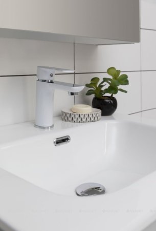 Тумба с раковиной Aquanet Алвита New 60 2 ящика, серый 