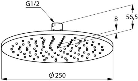 Верхний душ Kludi A-Qa 6432587-00 Черный матовый Хром 