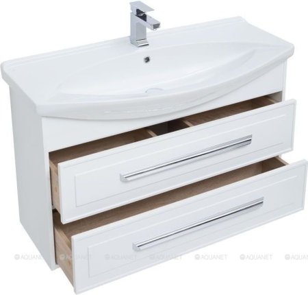 Тумба с раковиной Aquanet Остин 105 белый 