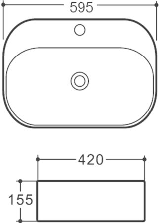 Раковина Vincea 59 VBS-306 Белая 