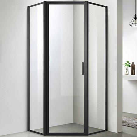 Душевой уголок Azario Richmond 90х90 AZ-NAG3231 900 профиль Черный стекло прозрачное 