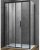 Душевой уголок Vincea Soft 120x90 VSR-3SO9012CLB профиль Черный стекло прозрачное 