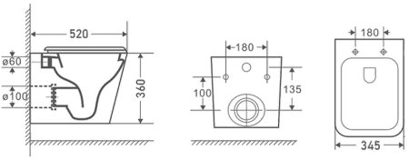 Унитаз Azario Boca AZ-2002-MB подвесной Черный матовый с сиденьем Микролифт 