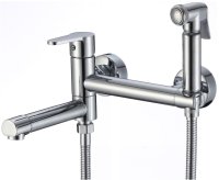 Гигиенический душ со смесителем и изливом D-Lin D181202, хром