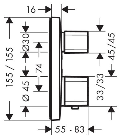 Термостат Hansgrohe Ecostat E 15708000 для ванны с душем 
