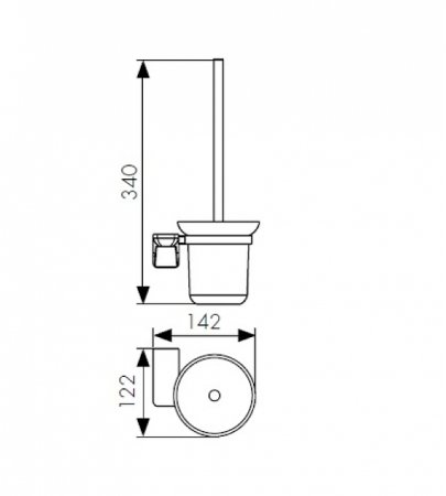 Ершик для унитаза Kaiser KH-4706 Бронза 