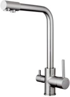 Смеситель для кухни с подключением фильтра Shevanik S328L, сатин