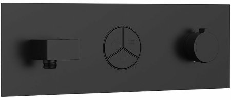 Душевая система Vincea Inspire VSFW-432TI1MB с термостатом Черная матовая 