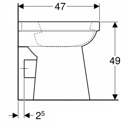 Унитаз приставной Geberit Renova Comfort 218520000 