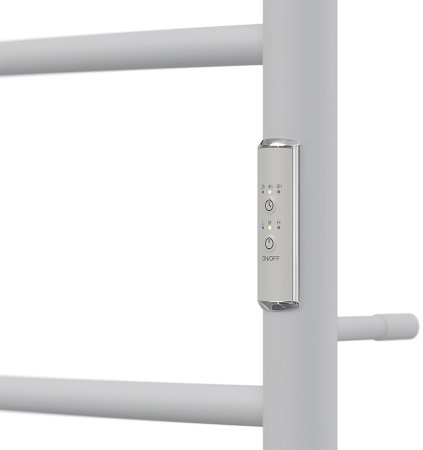 Электрический полотенцесушитель Point Афина PN04846PW П3 400x600 с полкой, диммер справа Белый 