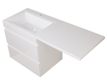 Тумба под раковину Style Line Даллас 150 СС-00002304 подвесная Белый глянец 
