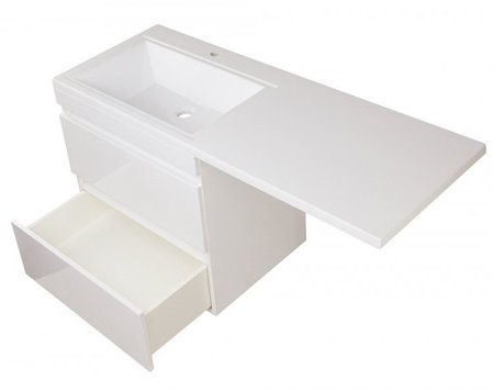 Тумба под раковину Style Line Даллас 150 СС-00002304 подвесная Белый глянец 