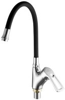 Смеситель для кухни с гибким изливом FASHUN A4466+A7250, хром/черный