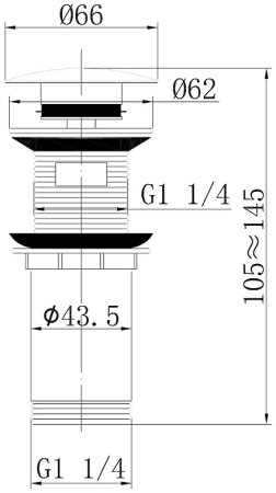 Донный клапан Abber AF0010NG click-clack Никель 