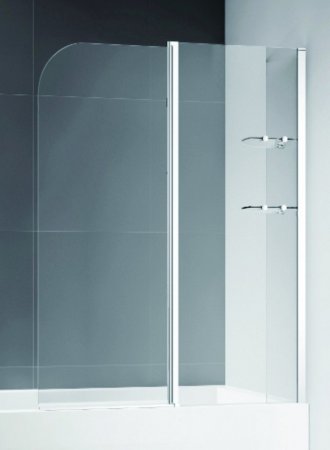 Шторка на ванну Cezares ECO-O-V-12-120/140-P-Cr-R стекло punto 