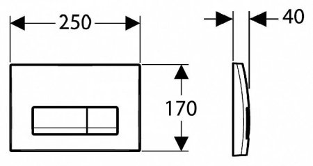 Кнопка смыва Акватек V белая 