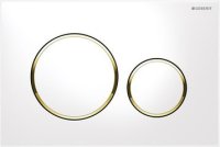 Кнопка смыва Geberit Sigma 20 115.882.KK.1 белая с золотом