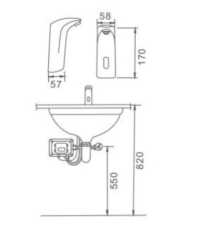 Смеситель для раковины Frap F511-1 сенсорный 