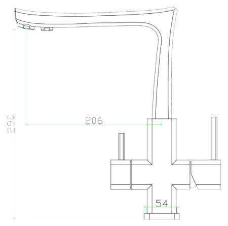 Смеситель Zorg Inox Versus для кухонной мойки 