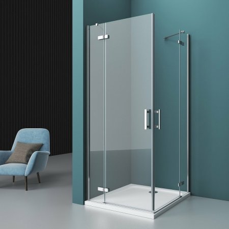 Душевой уголок BelBagno Kraft 120х100 KRAFT-AH-22-120/100-C-Cr-L профиль Хром стекло прозрачное 