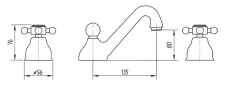 Смеситель Migliore Lady ML.LAD-912.DO для раковины 