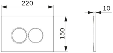 Клавиша смыва AM.PM Pro С L I070101 Белая глянцевая 