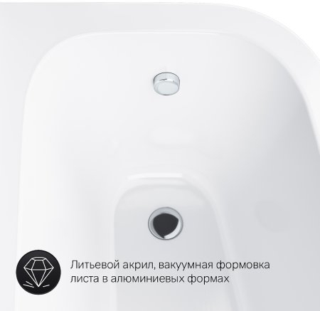 Акриловая ванна AM.PM Spirit 160x100 L W72A-160L100W-A2 без гидромассажа 