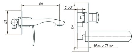 Смеситель Migliore Flo ML.FLO-7034 Cr для раковины 
