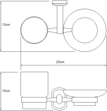 Стакан WasserKRAFT Oder K-3026 с мыльницей 