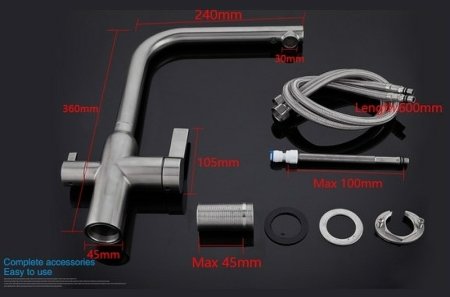 Смеситель для кухни Gappo G4399-4 Нержавеющая сталь 